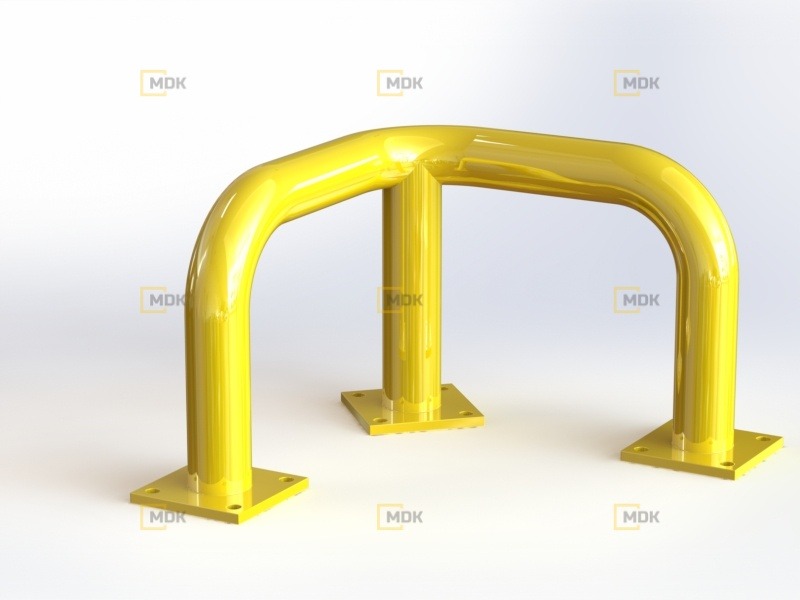 Obloukový nárazník rohový LGQ901 Ø60x3, 400x400 mm, výška 300 mm