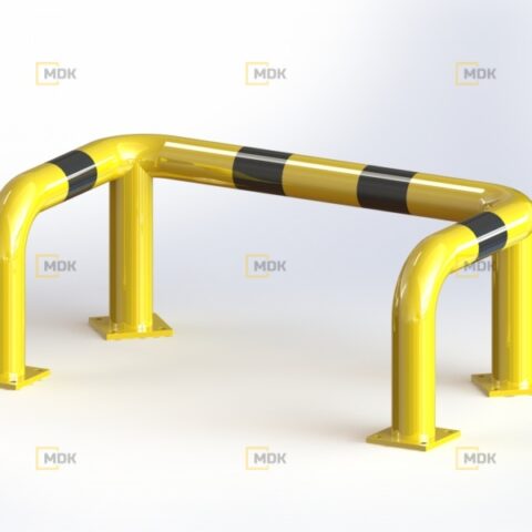 Obloukový nárazník třístranný QPC03 Ø76x3, 900x500x350 mm