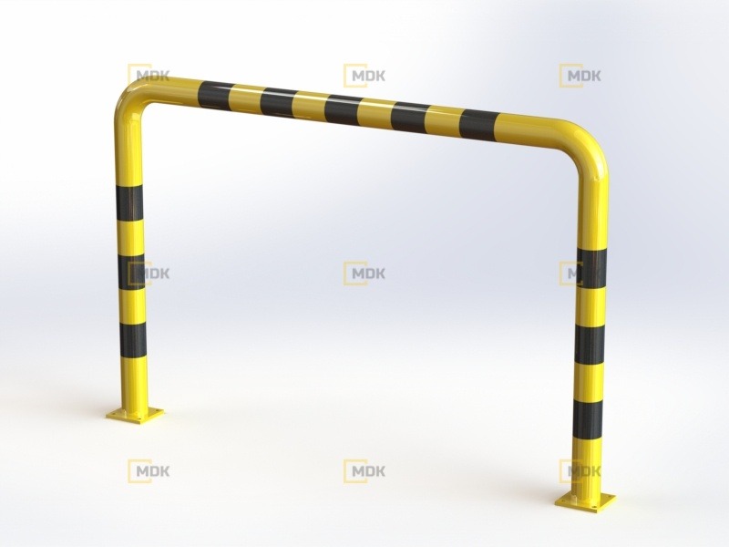 Obloukový nárazník rovný QPP15 Ø76x3, délka 1500 mm, výška 1000 mm