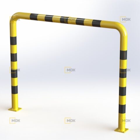 Obloukový nárazník rovný QPP19 Ø76x3, délka 1500 mm, výška 1200 mm