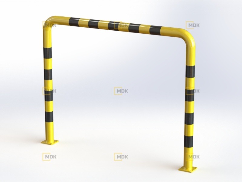 Obloukový nárazník rovný QPP19 Ø76x3, délka 1500 mm, výška 1200 mm