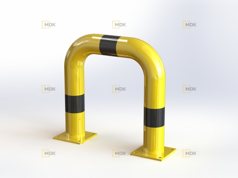 Obloukový nárazník rovný QPP20 Ø108x3, délka 600 mm, výška 600 mm