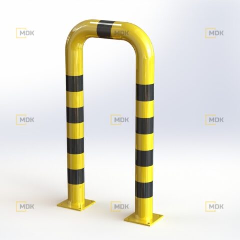 Obloukový nárazník rovný QPP22 Ø 108x3, délka 600 mm, výška 1200 mm