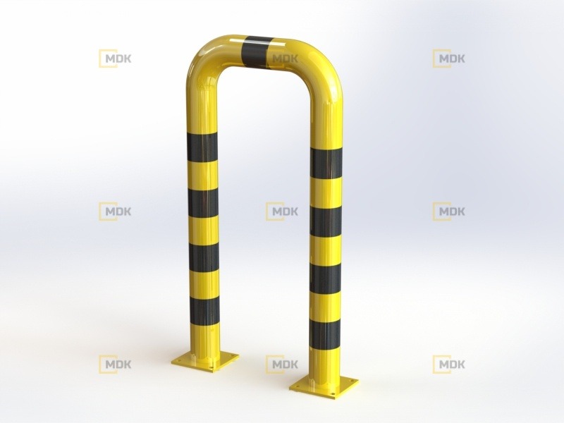 Obloukový nárazník rovný QPP22 Ø 108x3, délka 600 mm, výška 1200 mm