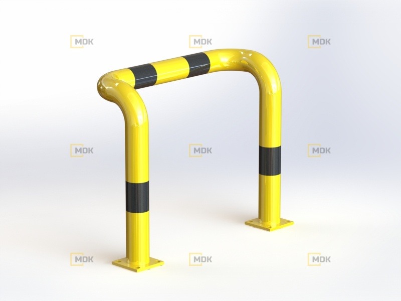 Obloukový nárazník visutý QPS02 Ø76x3, délka 700 mm, výška 600 mm