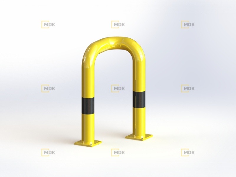 Obloukový nárazník visutý QPS05 Ø76x3, délka 350 mm, výška 600 mm