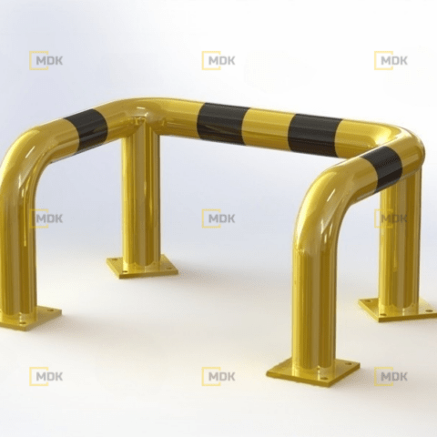 Obloukový nárazník třístranný QPC01 Ø76x3, 700x500x350 mm