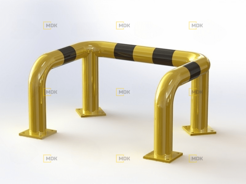 Obloukový nárazník třístranný QPC01 Ø76x3, 700x500x350 mm