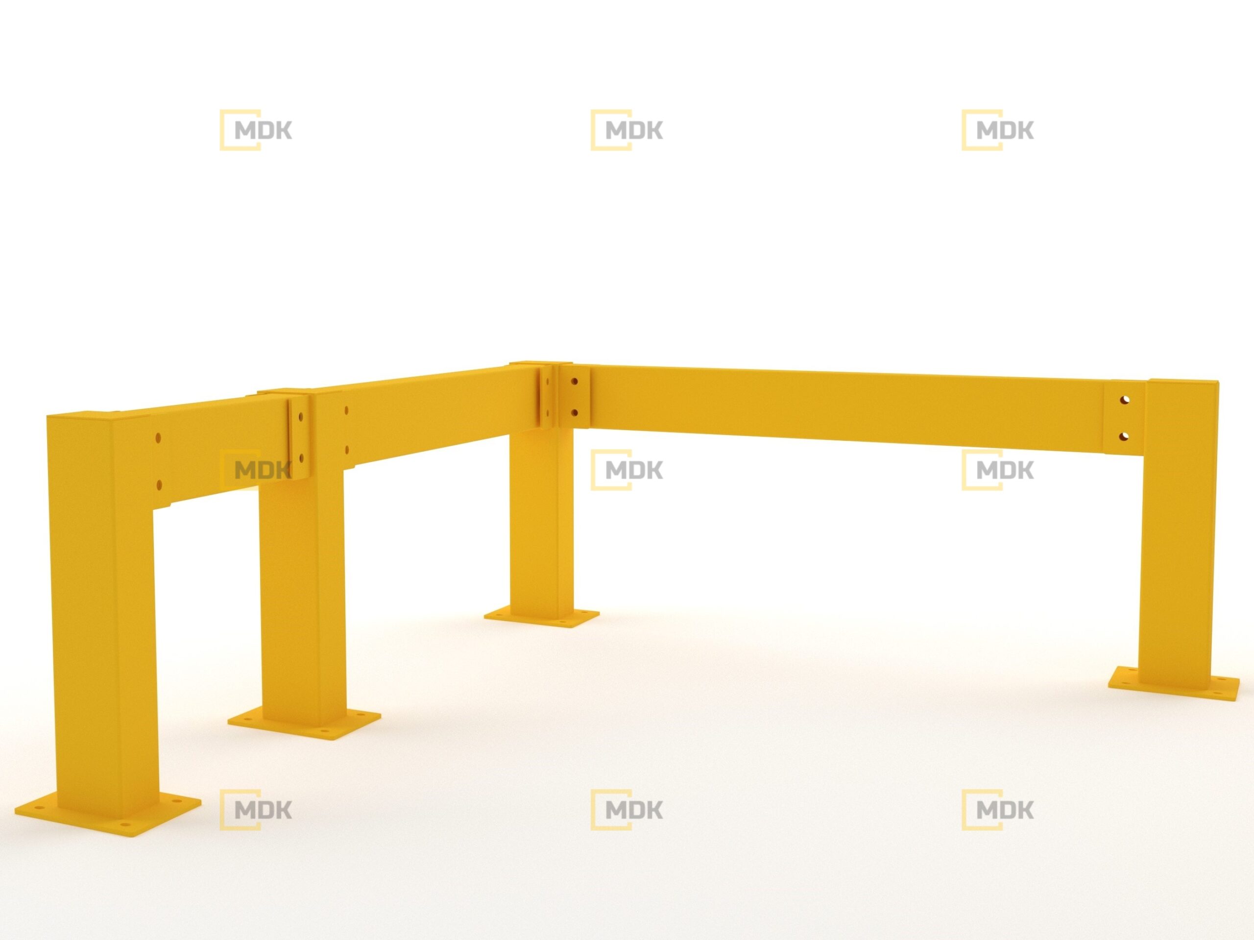 Průběžný ocelový sloupek DPK 50P 100x100x3 mm, výška 500 mm - Obrázek 2