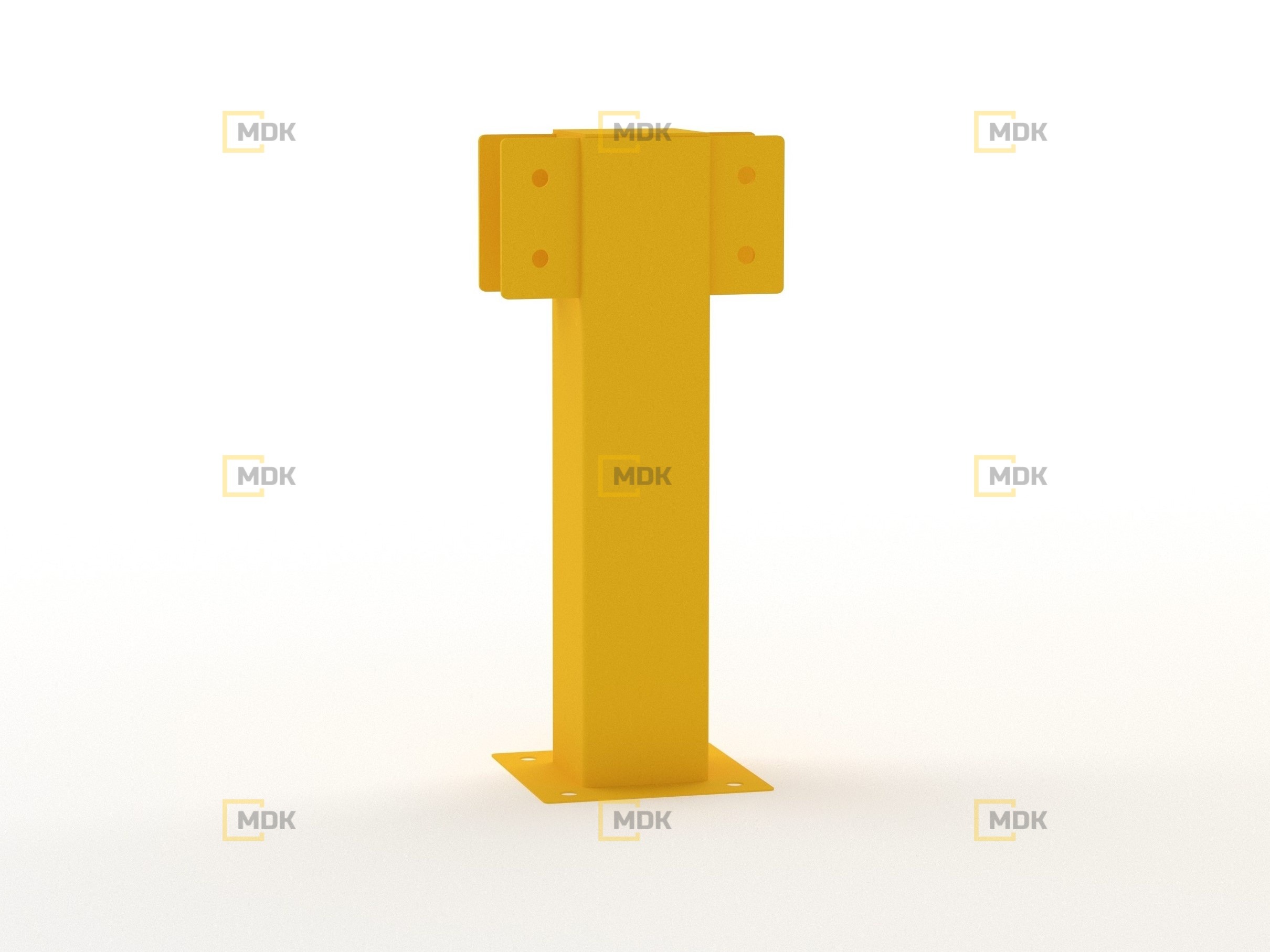 Průběžný ocelový sloupek DPK 50P 100x100x3 mm, výška 500 mm