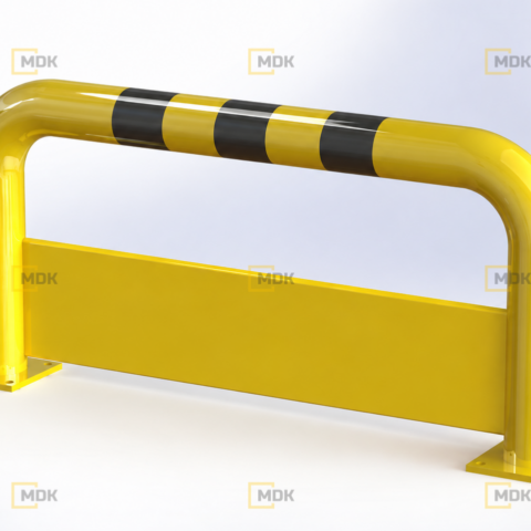 Obloukový nárazník rovný s ochranou proti podjíždění QPP21PL Ø108x3, délka 1200 mm, výška 600 mm